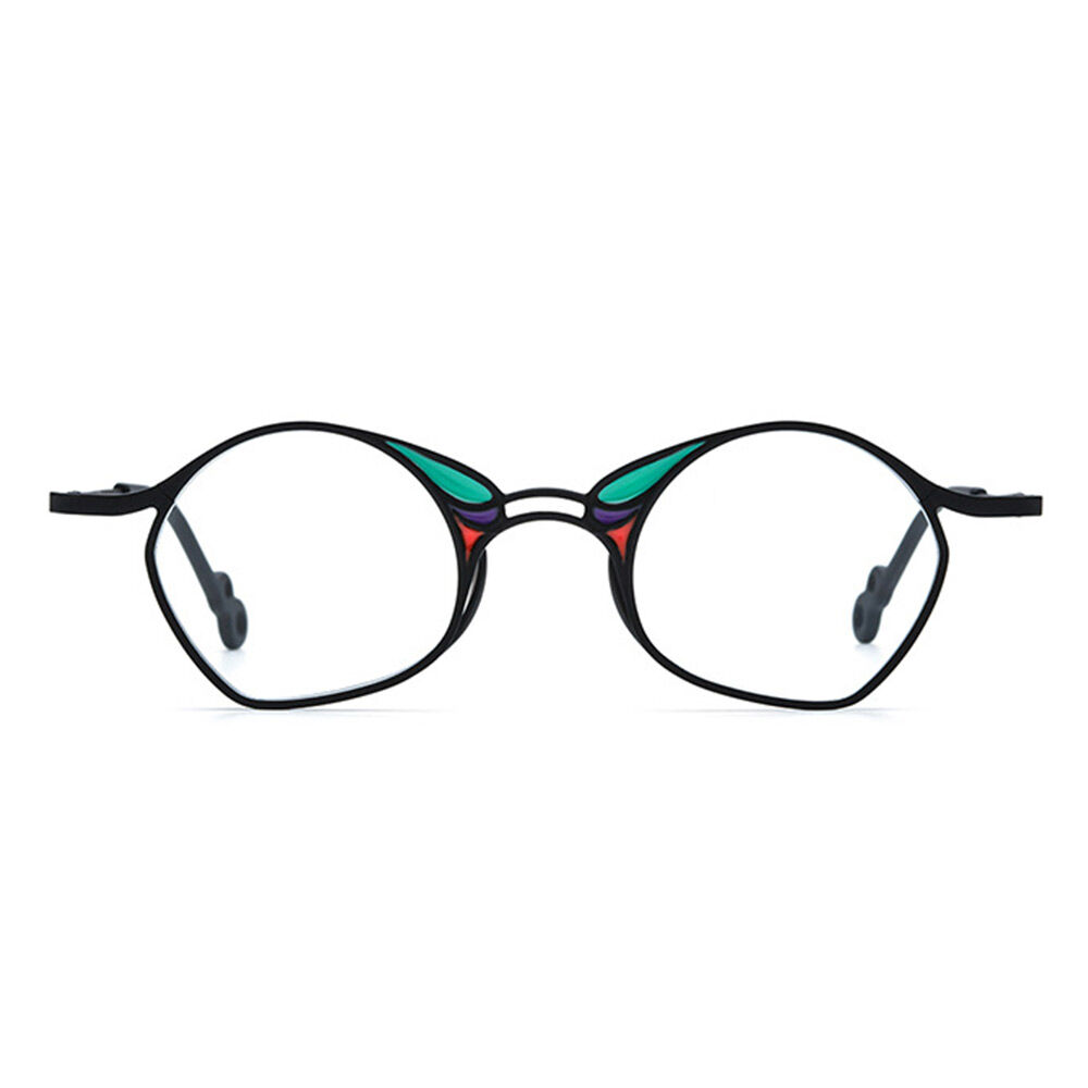Maria Geometric Black Glasses