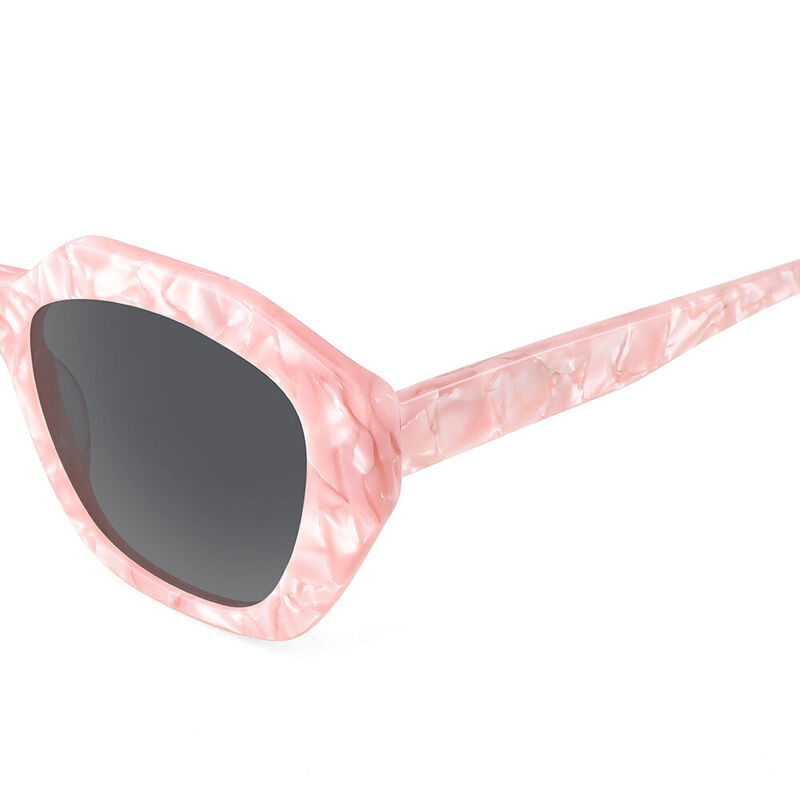 Polly Geometric Pink Sunglasses