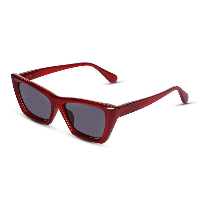 Fashion Hunter Rectangle Red/Grey Sunglasses