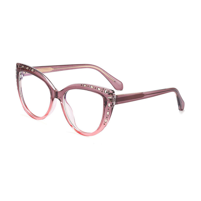 Selina Cat Eye Pink Glasses