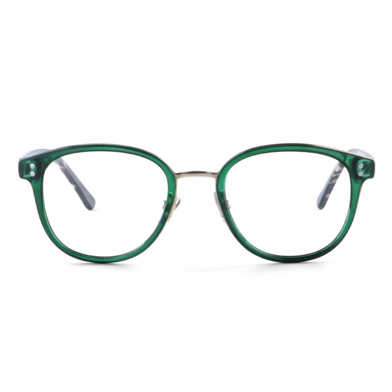 Rosasi Round Green Glasses