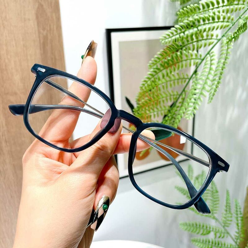 Philip Square Blue Glasses