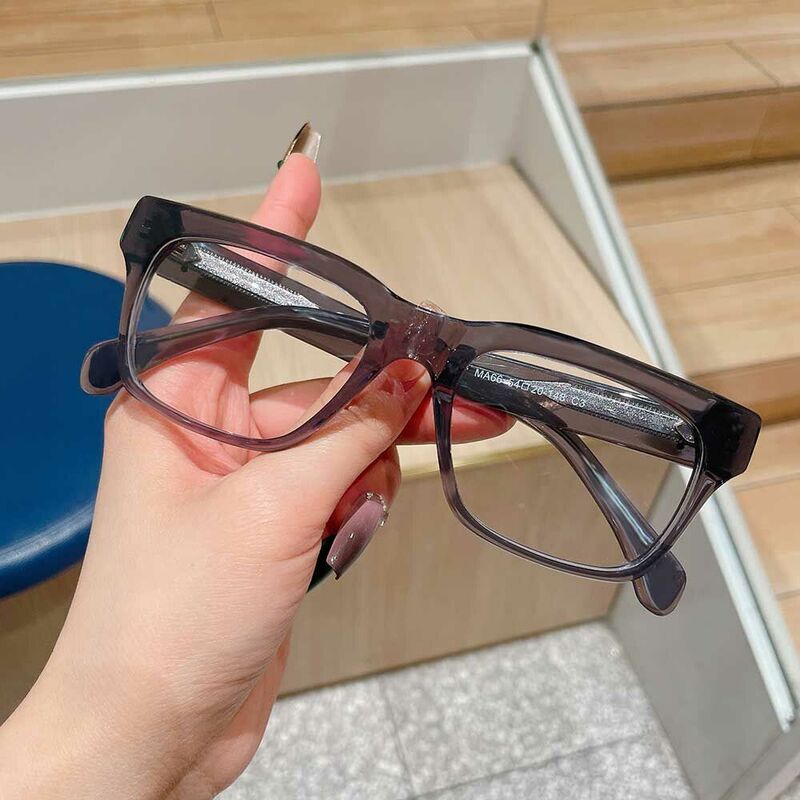 Olga Square Grey Glasses