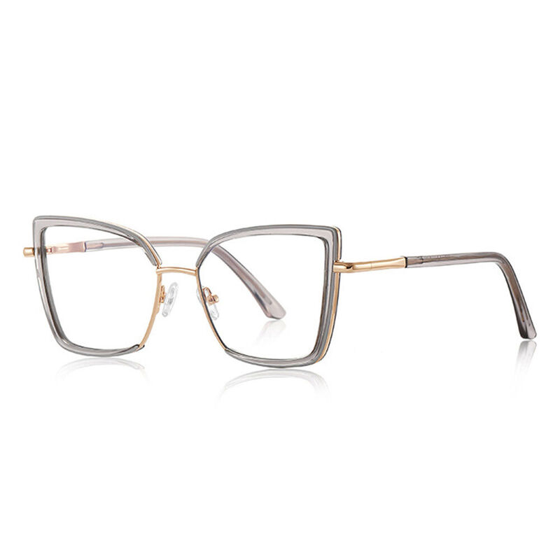 Madeline Cat Eye Grey Glasses
