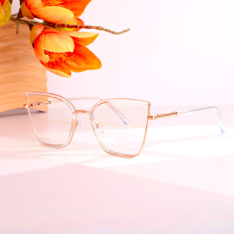 Gail Cat Eye Clear Glasses