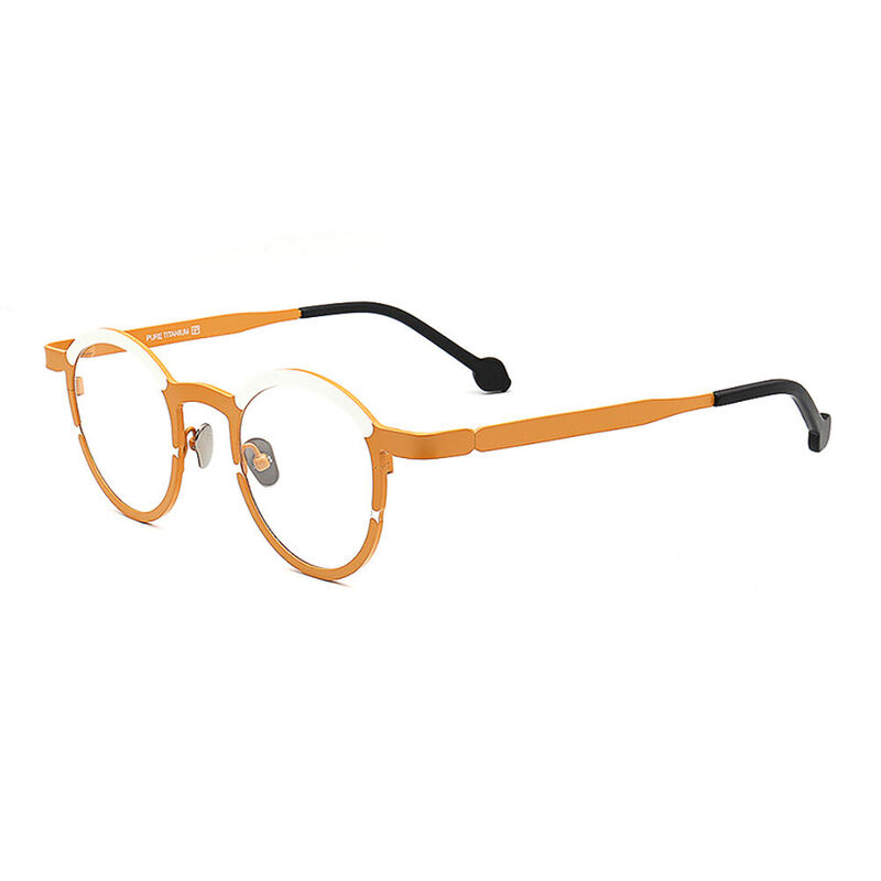 Capsule Round Orange Glasses