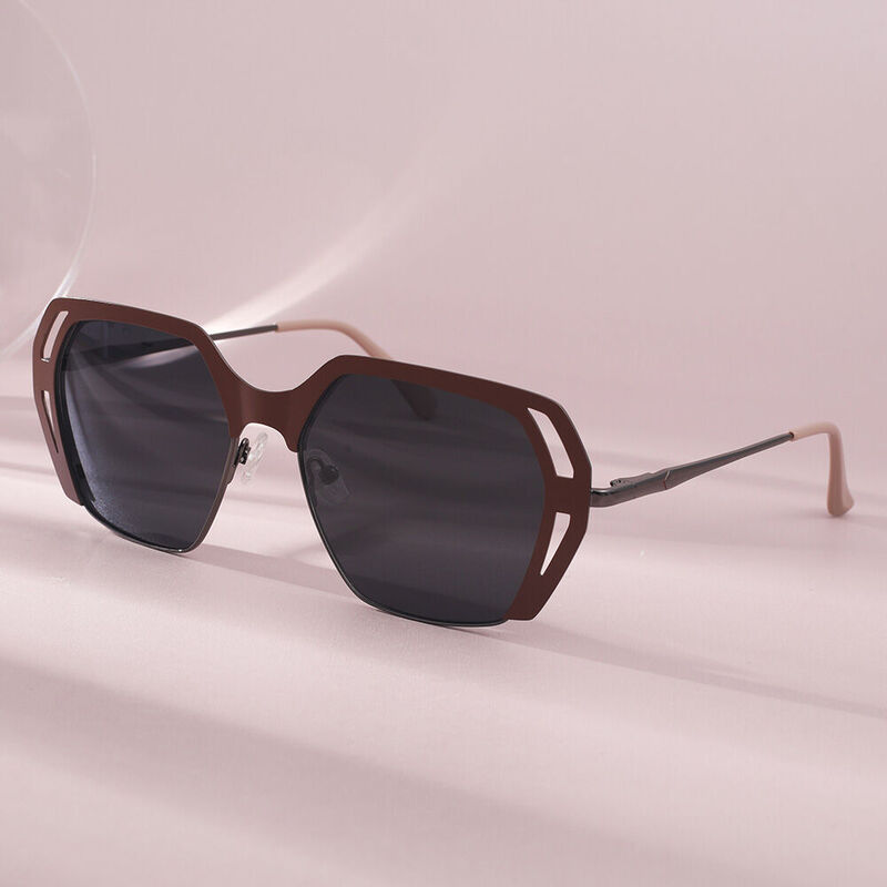 Transform Geometric Brown Sunglasses