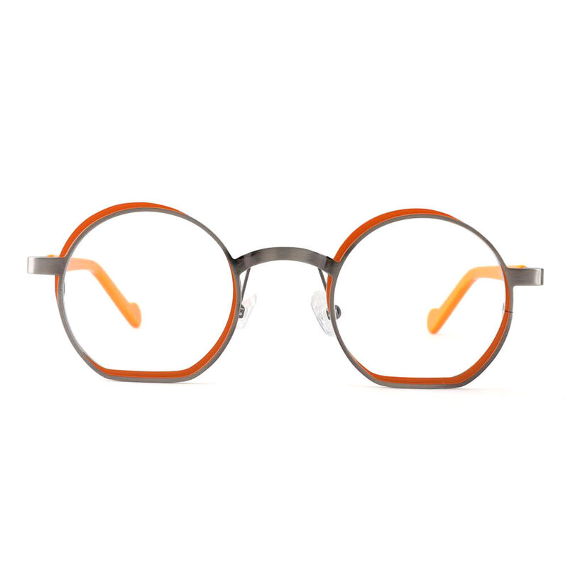 Jaxon Round Orange Glasses