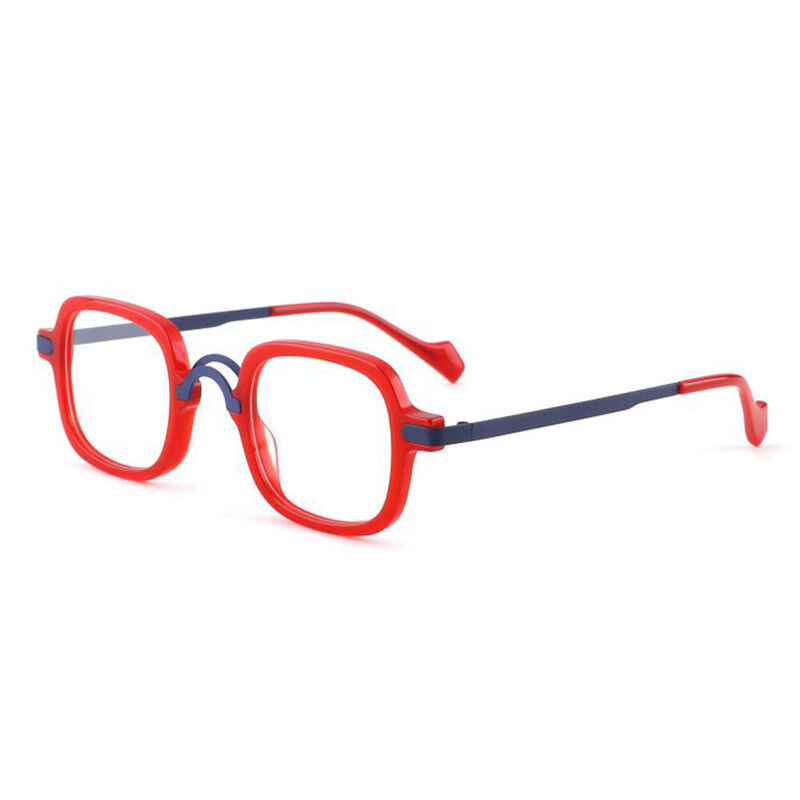 Sapir Square Red Glasses