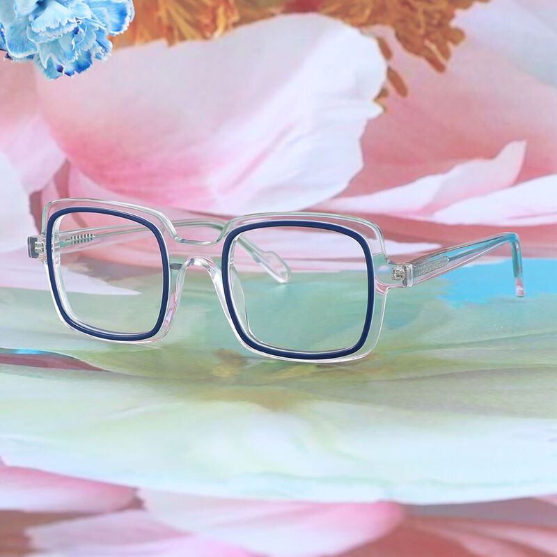 Malory Square Clear Glasses