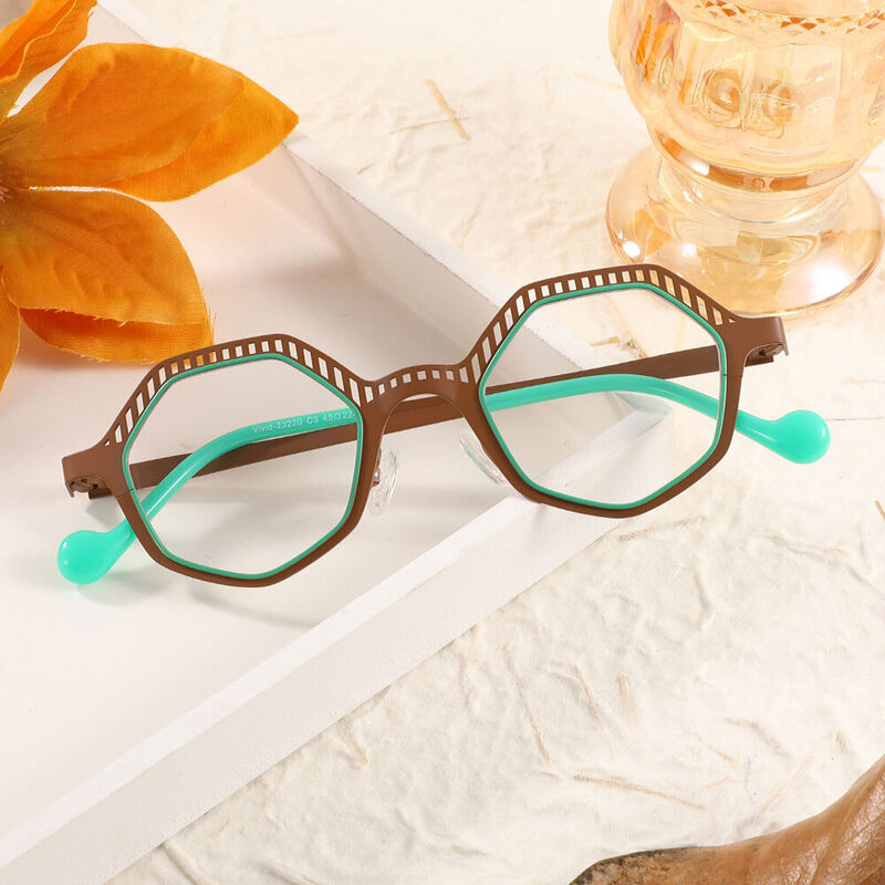 Chasel Geometric Brown Glasses