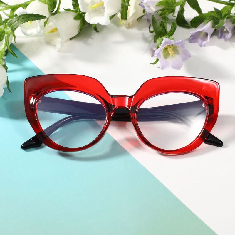 Migno Cat Eye Red Glasses