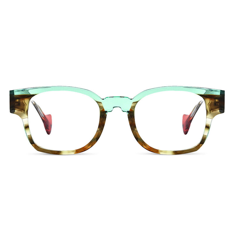 Annar Square Green Glasses