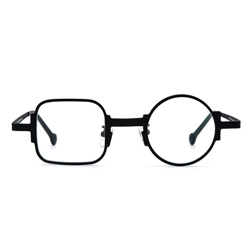 Stella Square Round Black Glasses