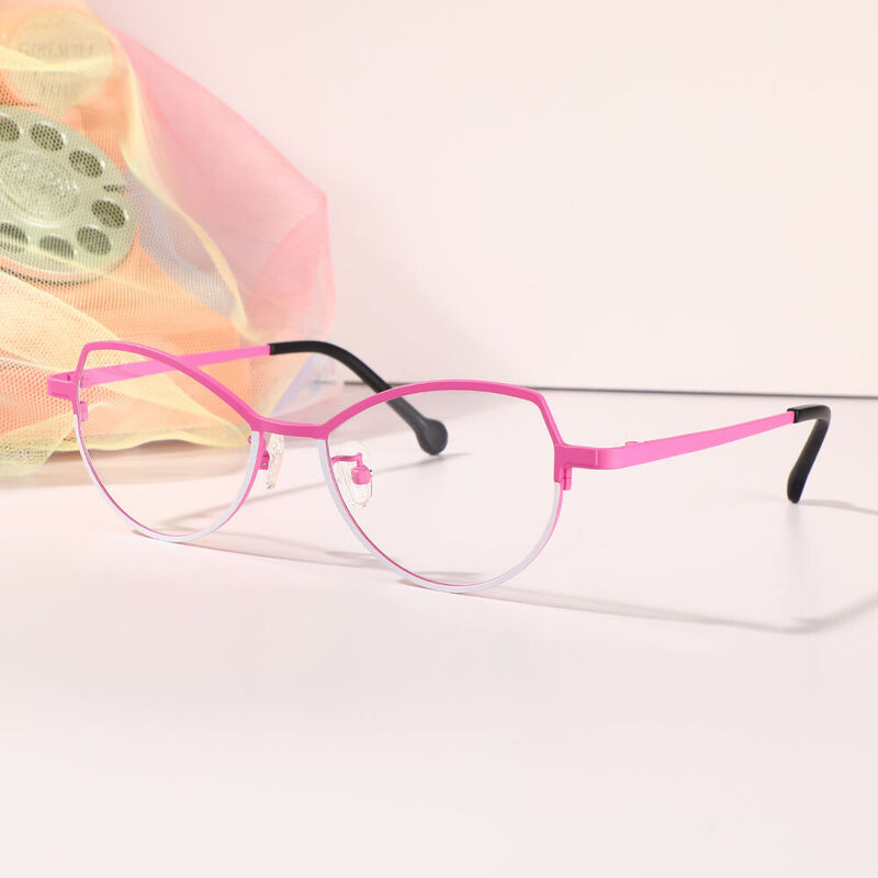 Newman Cat Eye Pink Glasses