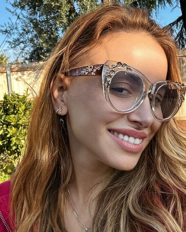 Gaske Quadratische Schwarze Goldene Brille