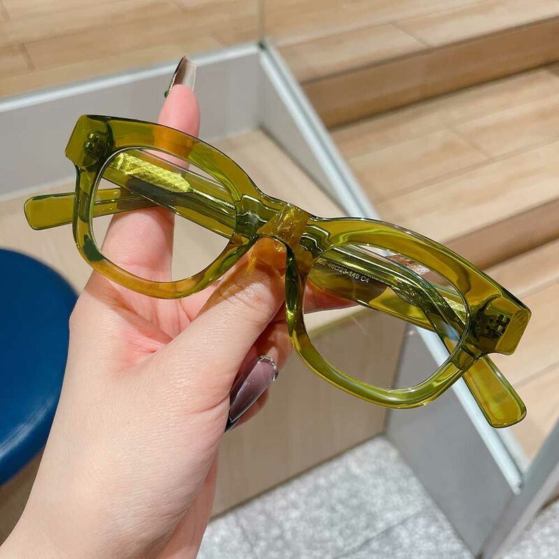 Motley Quadratische Grüne Brille