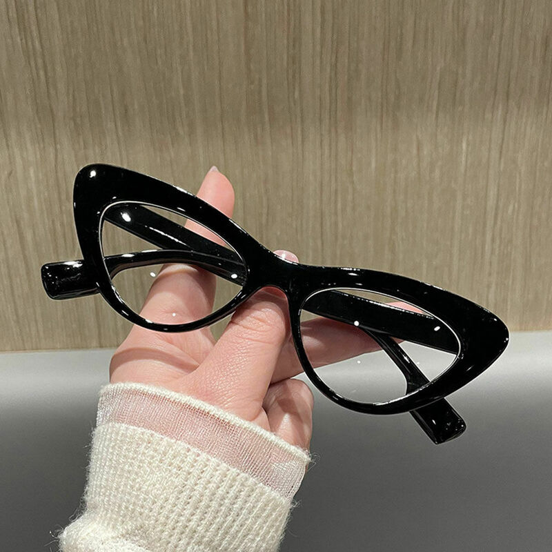 Emma Cat Eye Black Glasses