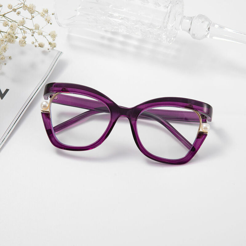 Halona Cat Eye Lila Brille