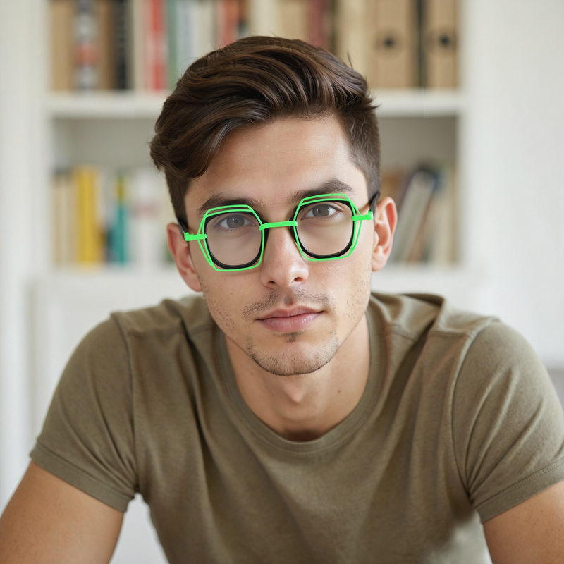 Calvin Geometrische Schwarze Brille