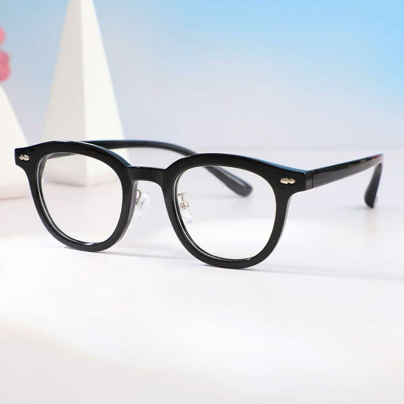 Brian Quadratische Schwarze Brille