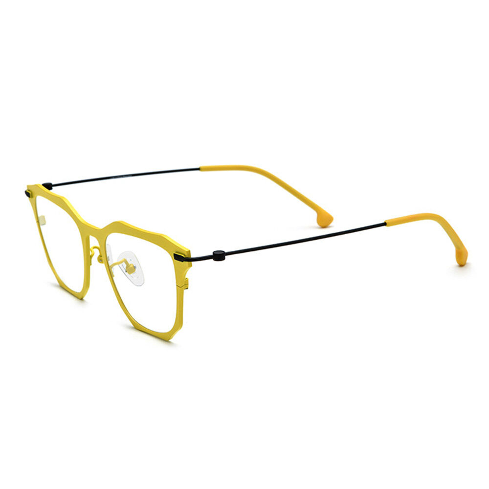 Bartholome Quadratische Gelbe Brille