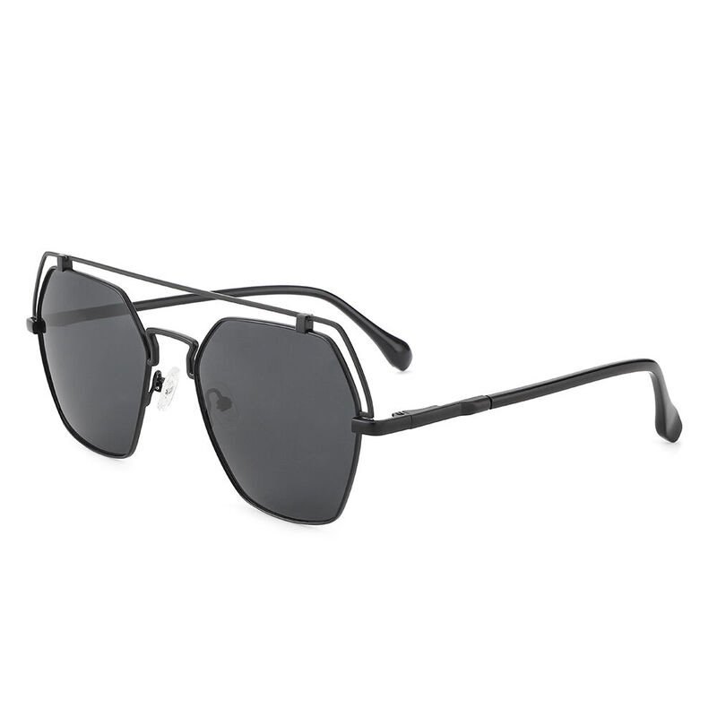 Free Will Aviator Black Sunglasses