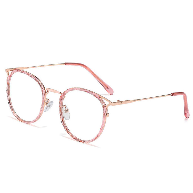 Keyshawn Round Pink Glasses