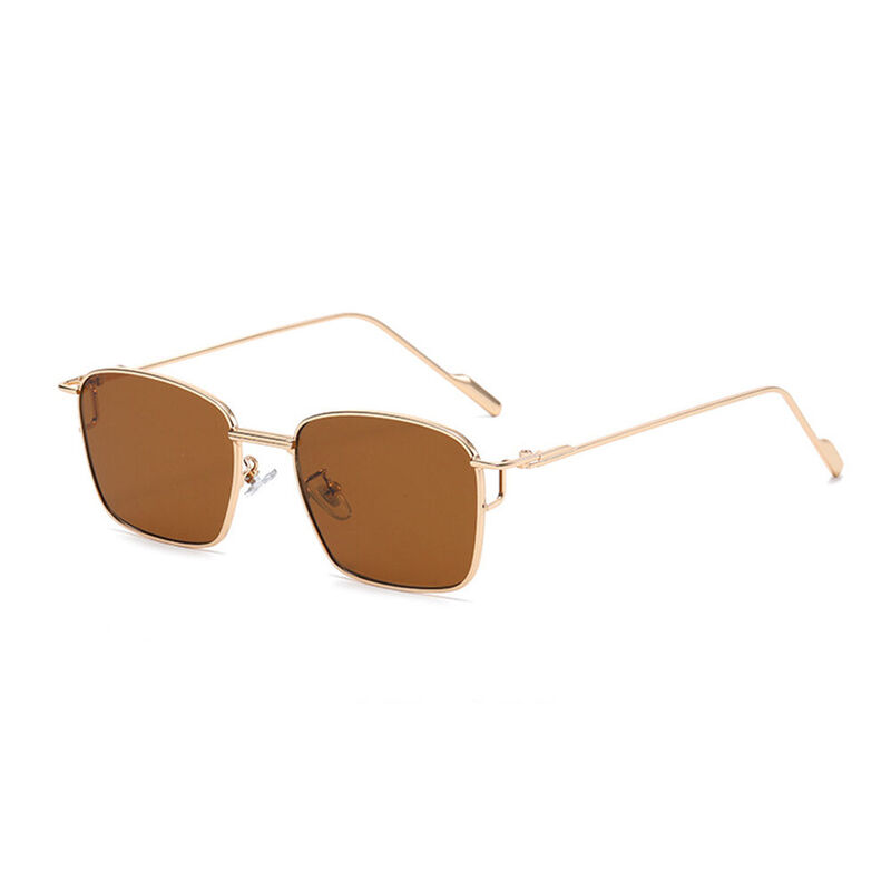 Helen Square Brown Sunglasses