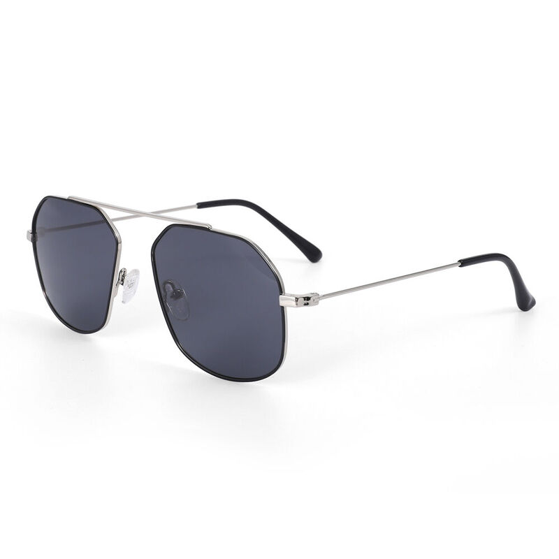 Taylor Aviator Silver Sunglasses