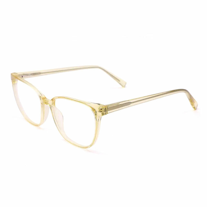 Hopd Square Yellow Glasses
