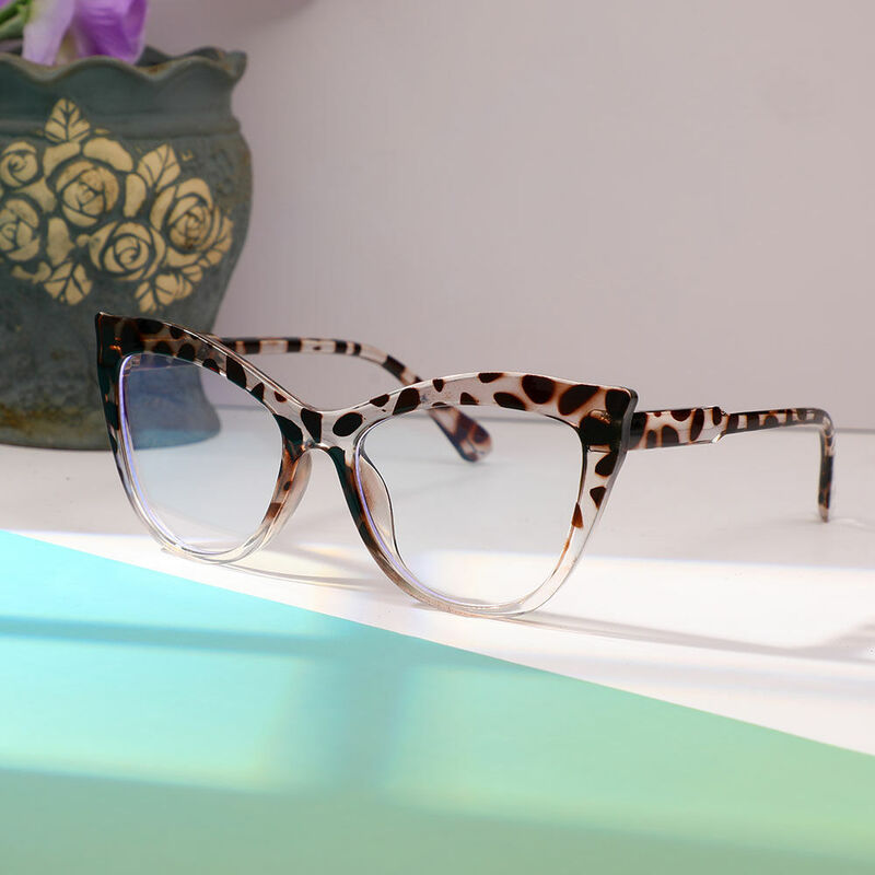 Mauric Cat Eye Leopard Glasses