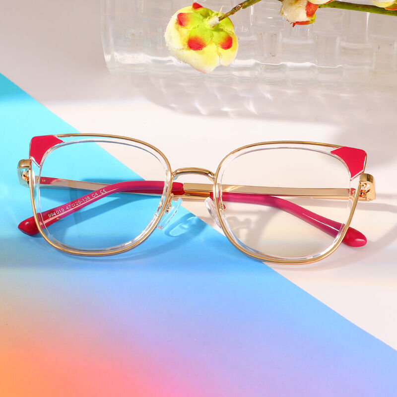 Timothee Cat Eye Pink Glasses