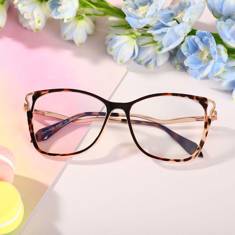 Henry Cat Eye Leopard Glasses