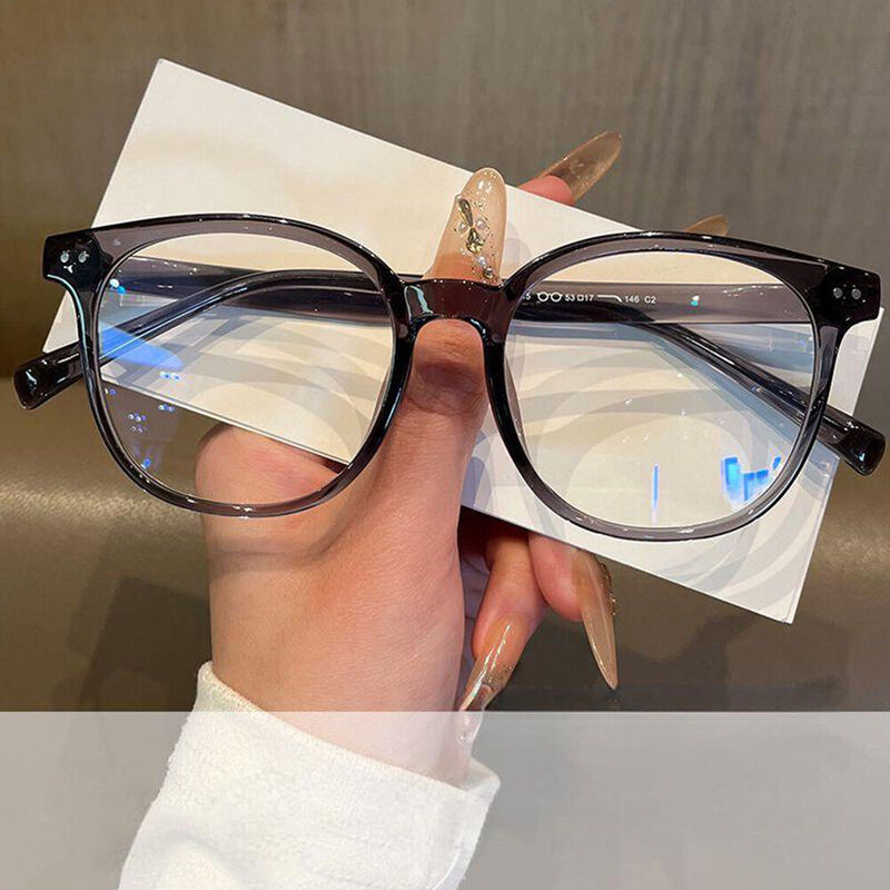 Conno Round Gray Glasses