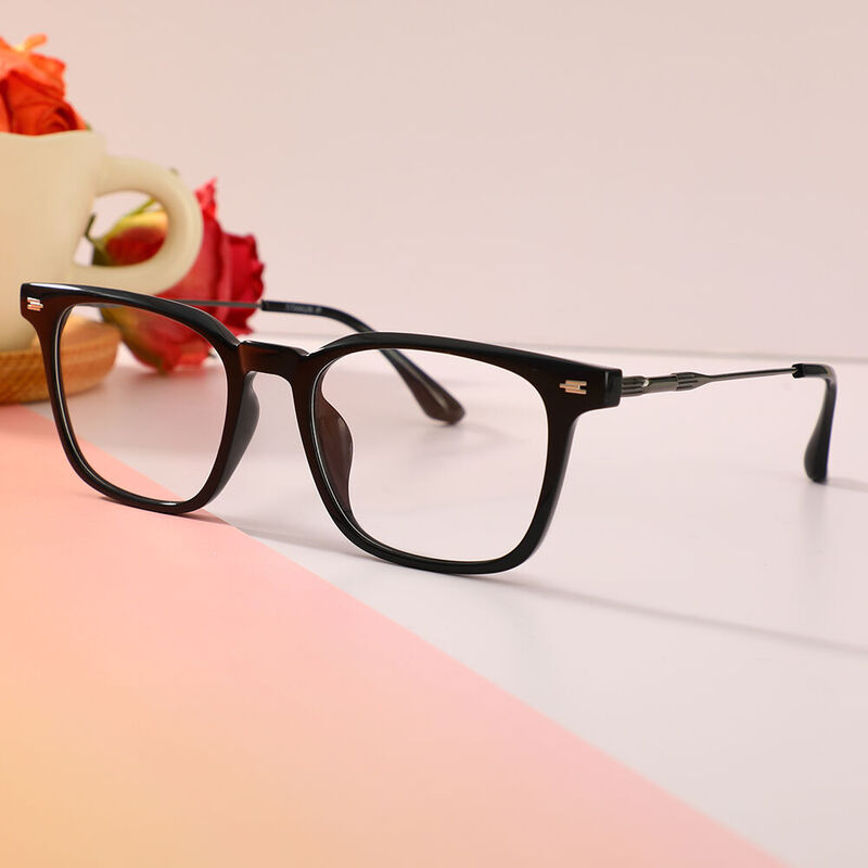 Polly Square Black Glasses