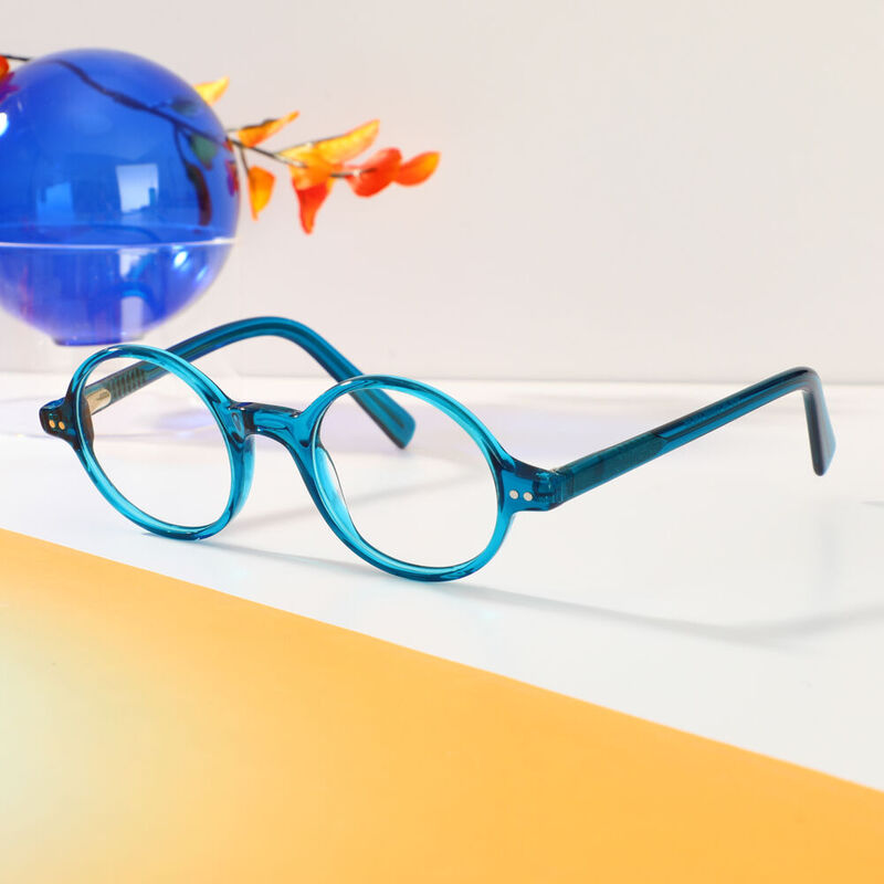 Crane Round Blue Glasses
