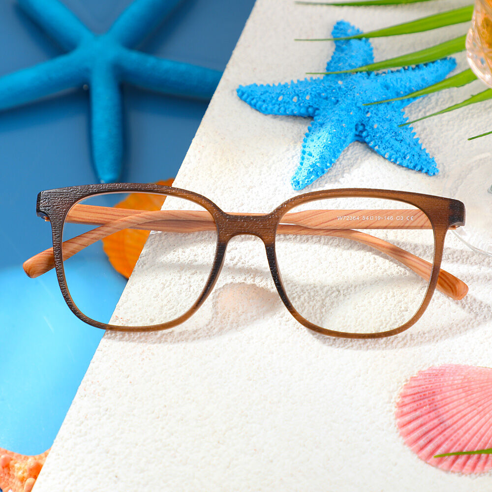 Candice Quadratische Braune Brille