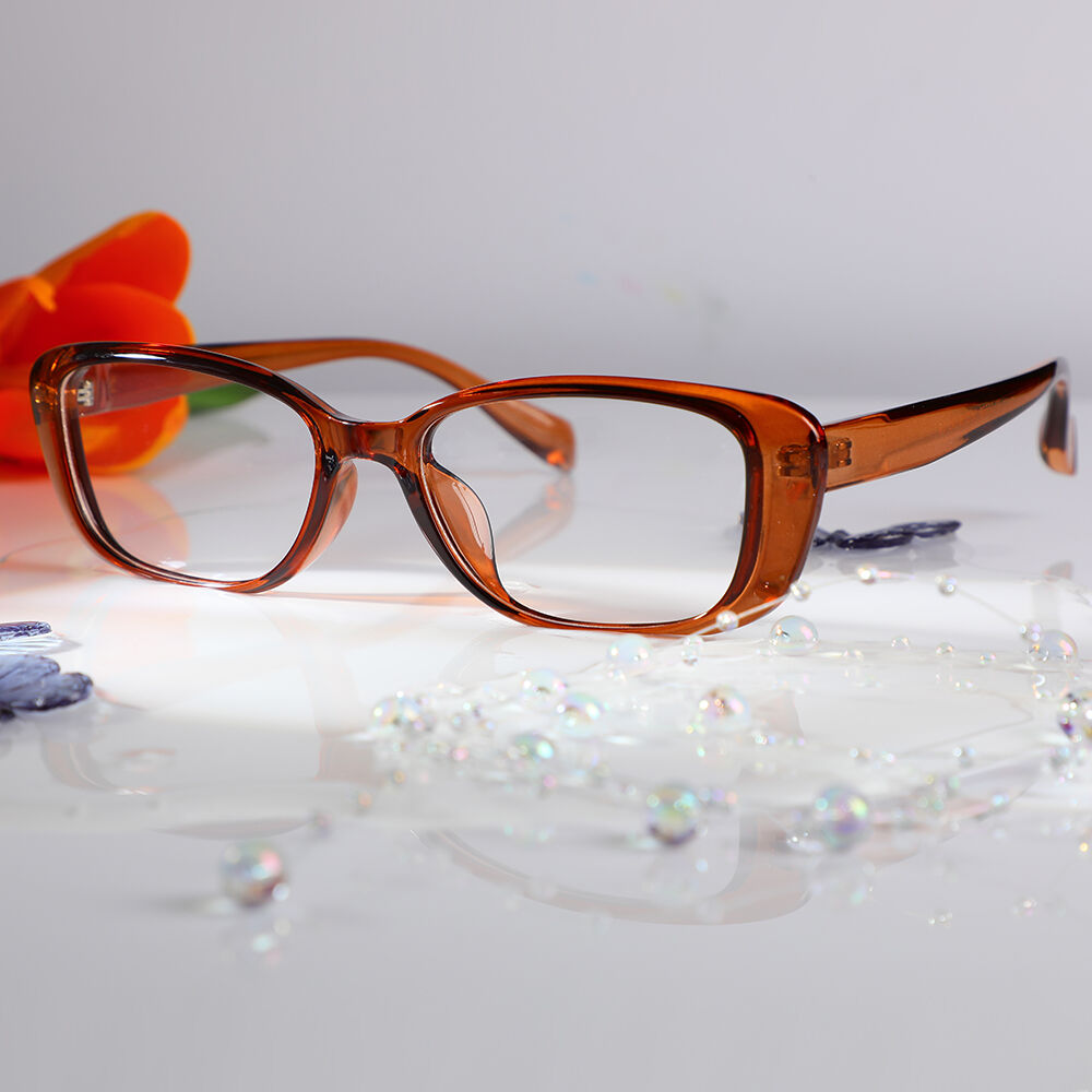 Moira Rechteckige Braune Brille