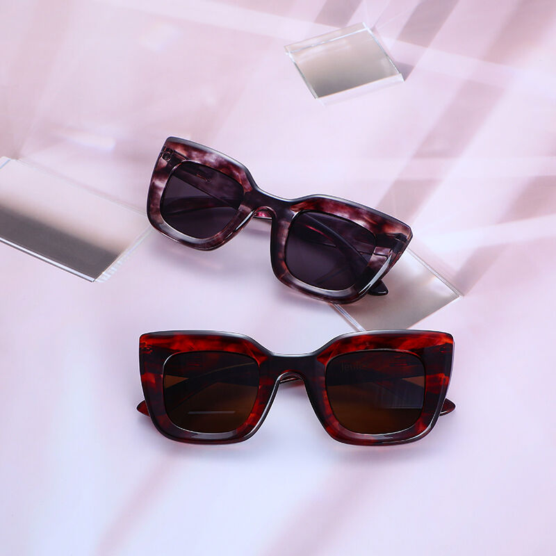 Retro Chaser Rectangle Grey Sunglasses
