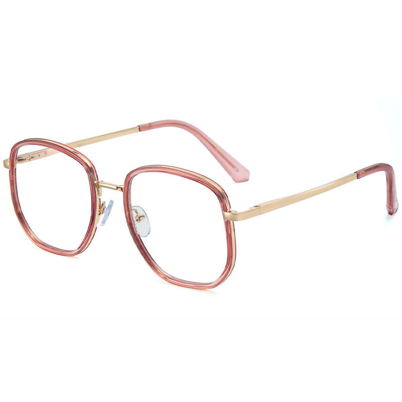 Jeanna Geometric Pink Glasses