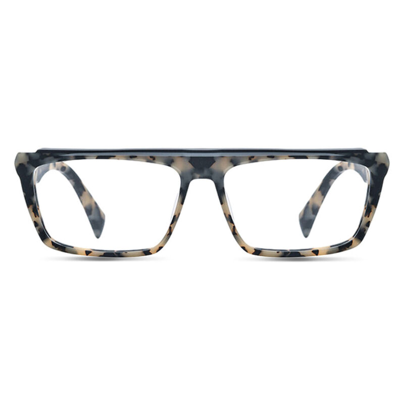 Paddy Rectangle Leopard Glasses