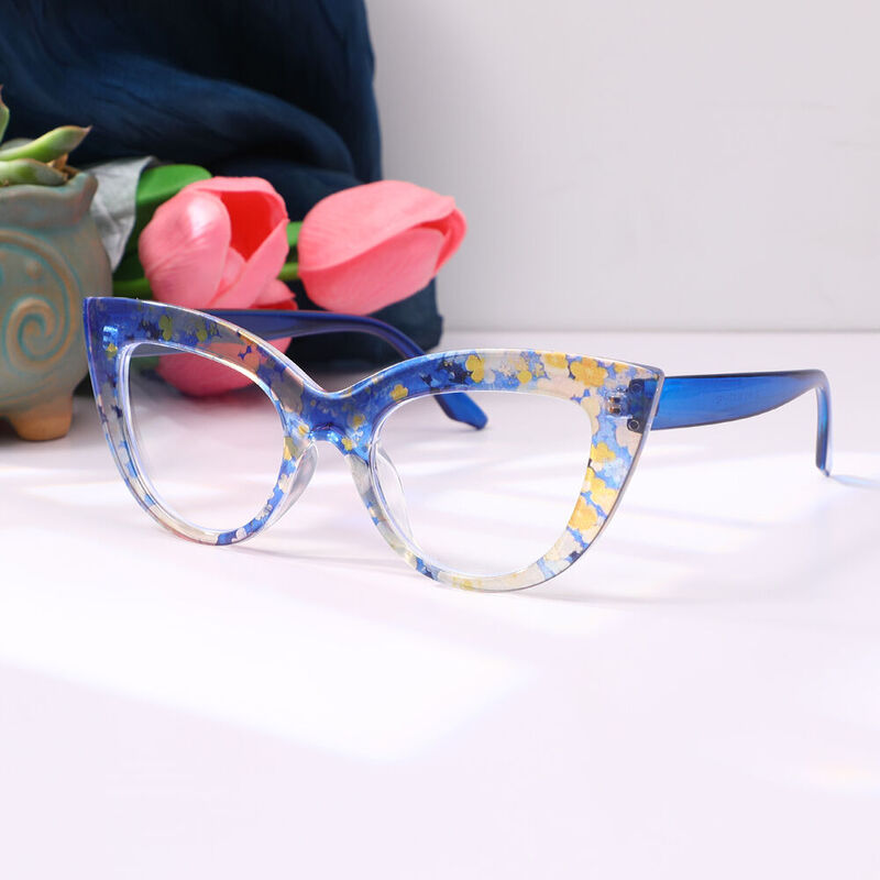 Occhiali da Vista Calviy Cat Eye Blu