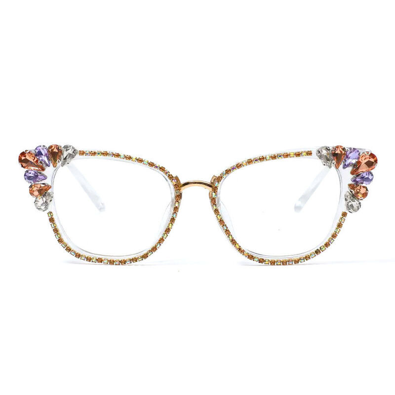 Isaac Cat Eye Clear Glasses