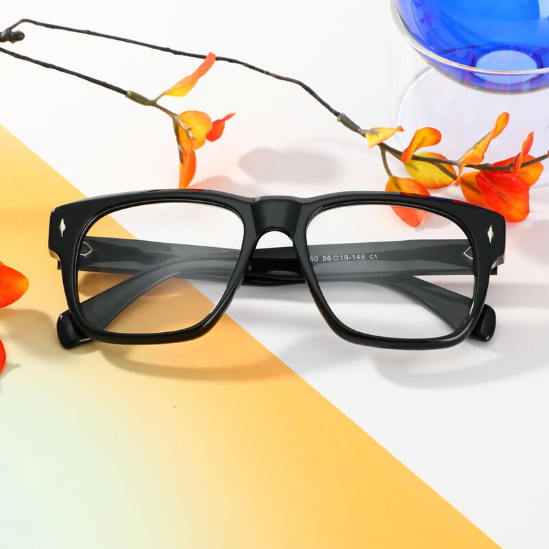 Ellen Aviator Black Glasses