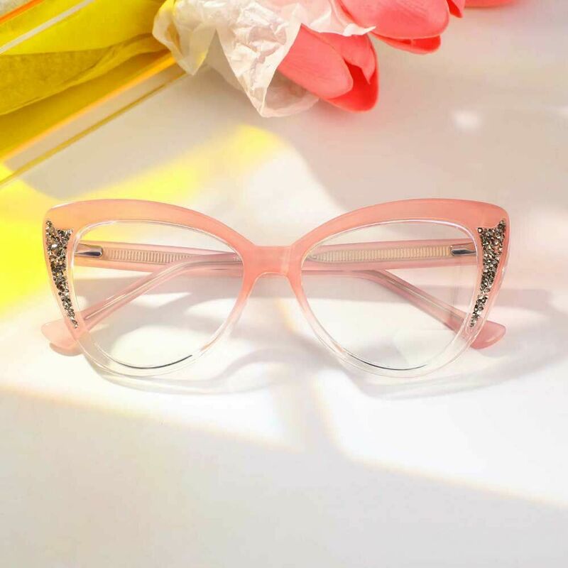 Ferguso Cat Eye Pink Glasses