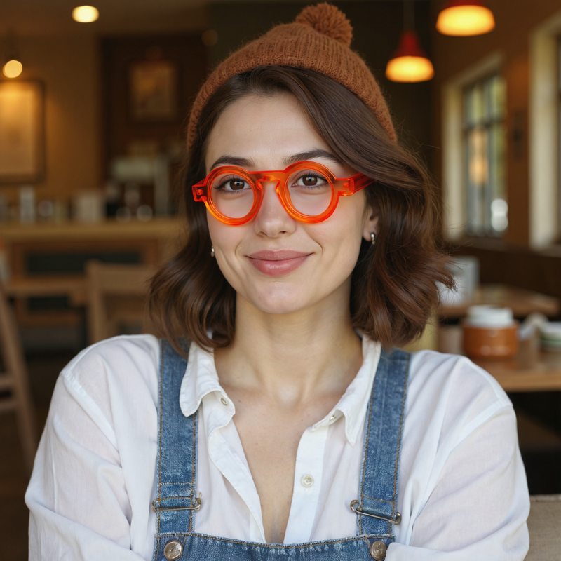 Lunettes de Vue Meroy Ronde Orange