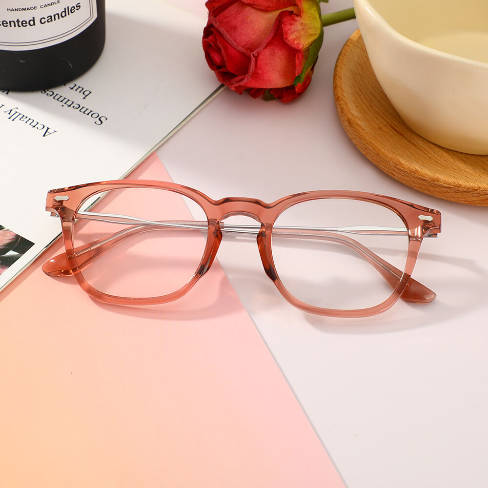 Pepys Square Pink Glasses