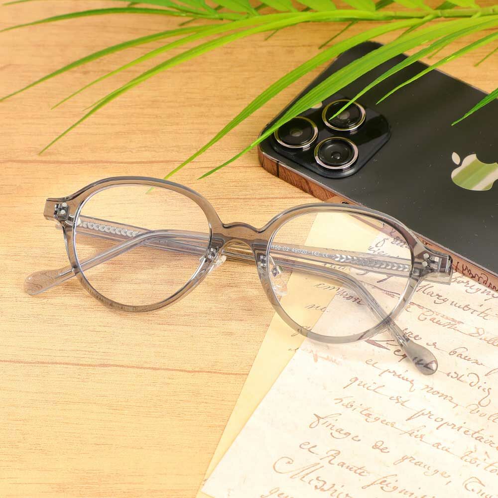 Nicholas Ovale Graue Brille