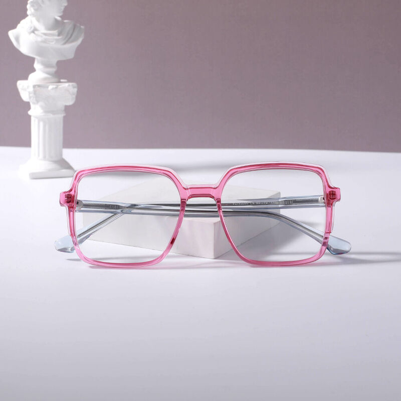 Obsessed Geometric Pink Glasses